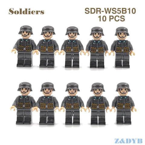 Military Sets WW2 Soldiers Army Accessories USA Weapons Guns Figures Soviet Model Building block brick Legoed Children Gift Toy