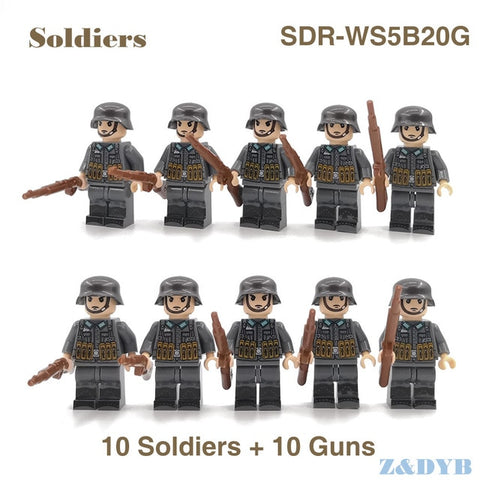 Military Sets WW2 Soldiers Army Accessories USA Weapons Guns Figures Soviet Model Building block brick Legoed Children Gift Toy