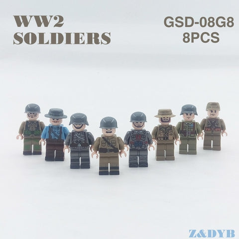 Military Sets WW2 Soldiers Army Accessories USA Weapons Guns Figures Soviet Model Building block brick Legoed Children Gift Toy