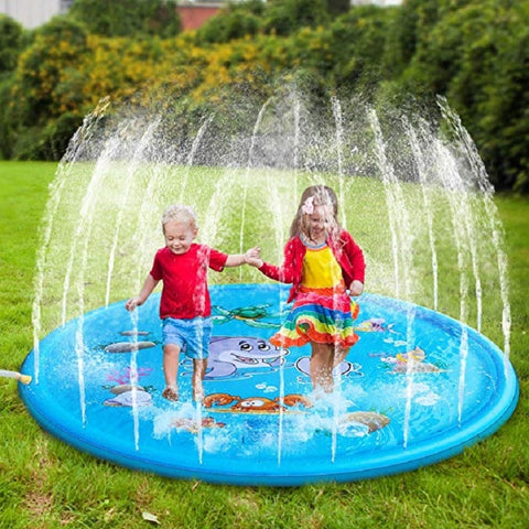 170cm Summer Children's Baby Play Water Mat Games Beach Pad Lawn Inflatable Spray Water Cushion Toys Outdoor Tub Swiming Pool