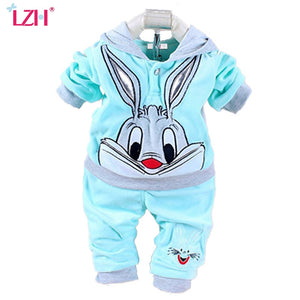 Newborn Baby Boys Clothes Autumn Winter Baby Girls Clothes Rabbit Hoodie+Pant Costume Outfit Suit Infant Clothing For Baby Sets