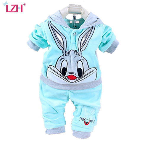 Newborn Baby Boys Clothes Autumn Winter Baby Girls Clothes Rabbit Hoodie+Pant Costume Outfit Suit Infant Clothing For Baby Sets