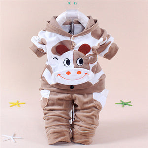 Newborn Baby Boys Clothes Autumn Winter Baby Girls Clothes Rabbit Hoodie+Pant Costume Outfit Suit Infant Clothing For Baby Sets