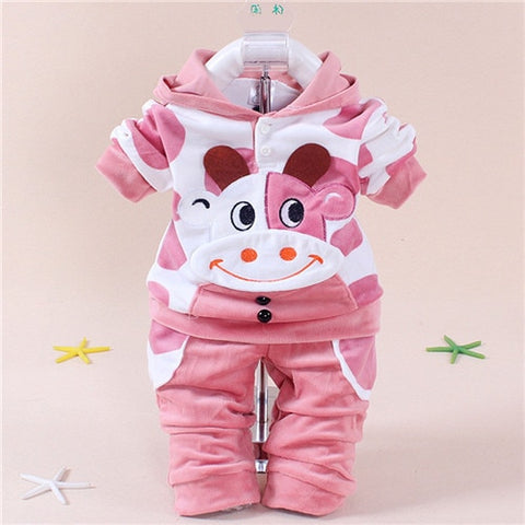 Newborn Baby Boys Clothes Autumn Winter Baby Girls Clothes Rabbit Hoodie+Pant Costume Outfit Suit Infant Clothing For Baby Sets