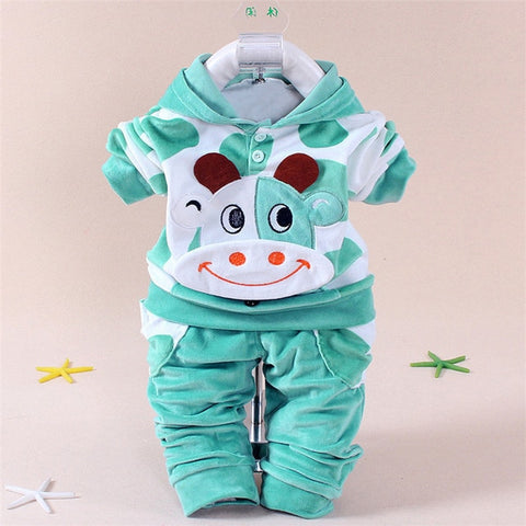 Newborn Baby Boys Clothes Autumn Winter Baby Girls Clothes Rabbit Hoodie+Pant Costume Outfit Suit Infant Clothing For Baby Sets