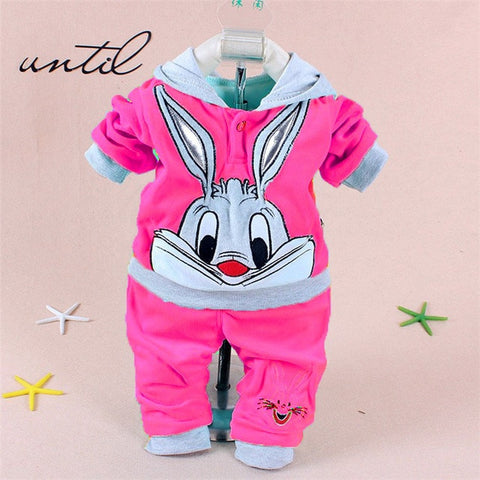 Newborn Baby Boys Clothes Autumn Winter Baby Girls Clothes Rabbit Hoodie+Pant Costume Outfit Suit Infant Clothing For Baby Sets