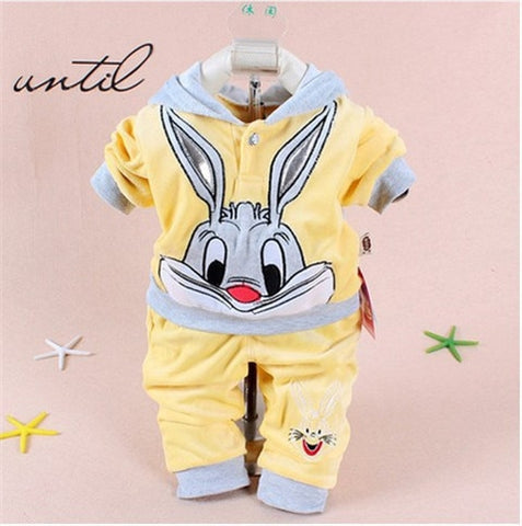 Newborn Baby Boys Clothes Autumn Winter Baby Girls Clothes Rabbit Hoodie+Pant Costume Outfit Suit Infant Clothing For Baby Sets