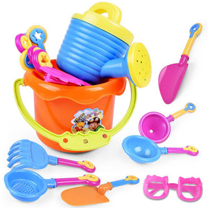 Summer Fun Random 9Pcs Toddler Kids Children Outdoor Sea Sand Beach Bucket Shovel Rake Water Toys Set Classic Baby Water Toy