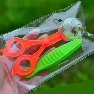 2Pcs/Set Bug Insect Catcher Scissors Tongs Tweezers Clamp Cleaning Tool Kids Toy For Kids Children Toy Handy