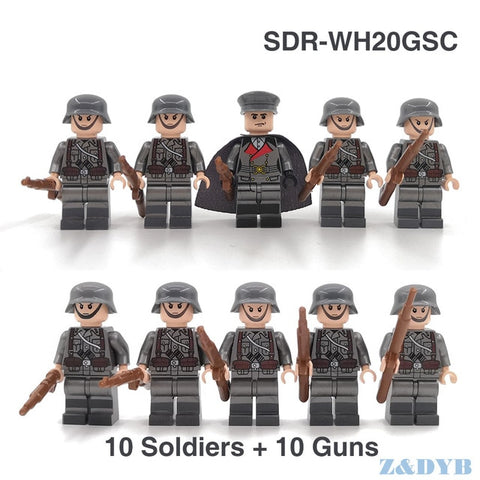 Military Sets WW2 Soldiers Army Accessories USA Weapons Guns Figures Soviet Model Building block brick Legoed Children Gift Toy