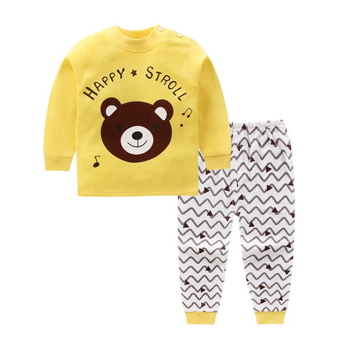 Baby Girls Clothing Set Children Set Autumn Girls Long Sleeve Clothes Cartoon T-Shirt and Pants for Kids Baby Cotton Suit