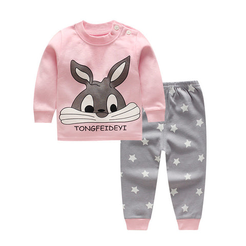 Baby Girls Clothing Set Children Set Autumn Girls Long Sleeve Clothes Cartoon T-Shirt and Pants for Kids Baby Cotton Suit