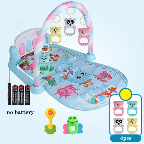 Baby Play Mat 3 in 1Baby Gym Toys Soft Lighting Rattles Musical Toys For Babies Educational Toys Play Piano Gym Baby Gifts