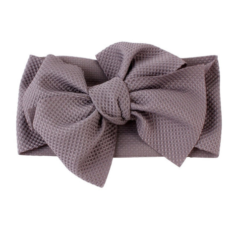 Cute Baby Girls Big Bow Hairband Headband Solid Cotton Stretch Turban Big Knot Head Wrap Headwear Girls Headband 0-3Years