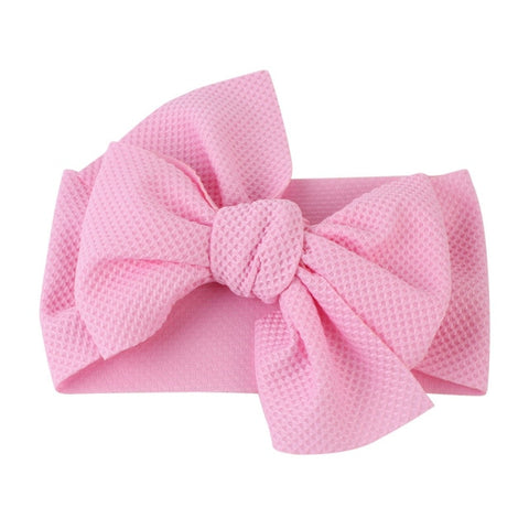 Cute Baby Girls Big Bow Hairband Headband Solid Cotton Stretch Turban Big Knot Head Wrap Headwear Girls Headband 0-3Years