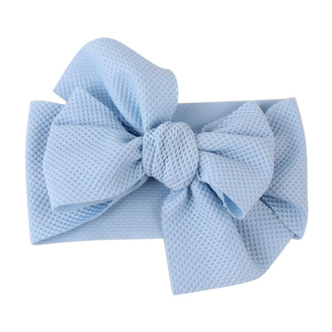 Cute Baby Girls Big Bow Hairband Headband Solid Cotton Stretch Turban Big Knot Head Wrap Headwear Girls Headband 0-3Years