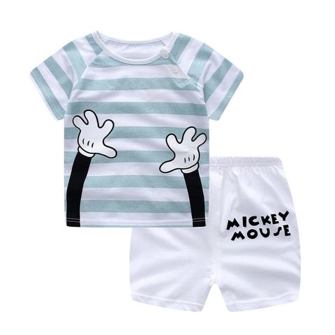 Summer children clothing sets cartoon toddler girls clothing sets top+pant 2Pcs/sets kids casual boys clothes sport suits outfit