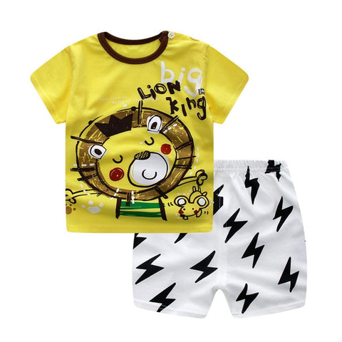 Summer children clothing sets cartoon toddler girls clothing sets top+pant 2Pcs/sets kids casual boys clothes sport suits outfit