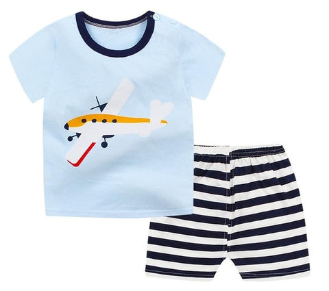 Summer children clothing sets cartoon toddler girls clothing sets top+pant 2Pcs/sets kids casual boys clothes sport suits outfit