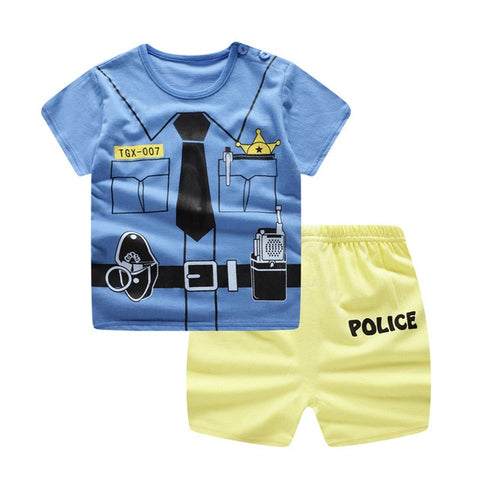 Summer children clothing sets cartoon toddler girls clothing sets top+pant 2Pcs/sets kids casual boys clothes sport suits outfit