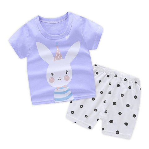 Summer children clothing sets cartoon toddler girls clothing sets top+pant 2Pcs/sets kids casual boys clothes sport suits outfit