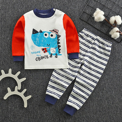 0-2year baby clothes set Winter cotton Newborn Baby boys girls Clothes 2PCS Mickey baby pajamas Unisex kids Clothing Sets