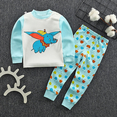 0-2year baby clothes set Winter cotton Newborn Baby boys girls Clothes 2PCS Mickey baby pajamas Unisex kids Clothing Sets