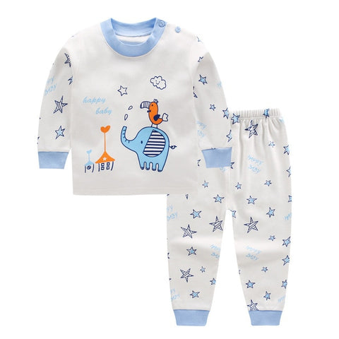 0-2year baby clothes set Winter cotton Newborn Baby boys girls Clothes 2PCS Mickey baby pajamas Unisex kids Clothing Sets