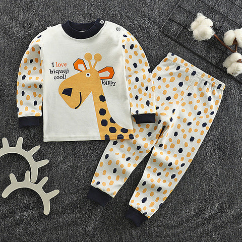 0-2year baby clothes set Winter cotton Newborn Baby boys girls Clothes 2PCS Mickey baby pajamas Unisex kids Clothing Sets