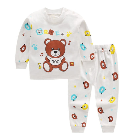 0-2year baby clothes set Winter cotton Newborn Baby boys girls Clothes 2PCS Mickey baby pajamas Unisex kids Clothing Sets