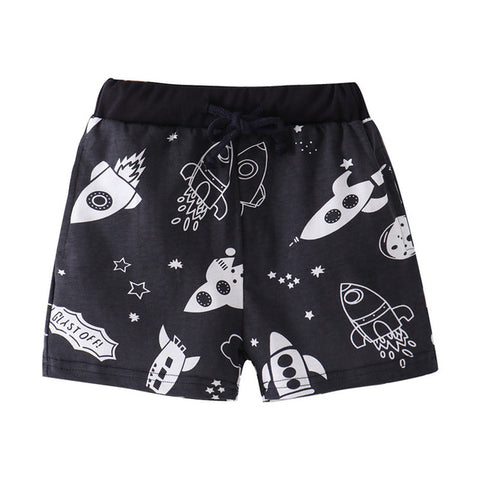 Newest Summer Boy Clothing Set Children Rockets Fashion Boys Suit Kids Outfit Cotton Tops + Shorts 2 -7 Year Kids Boy Clothing