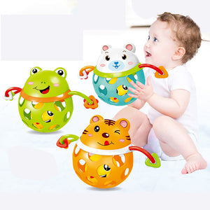 0-12 Months Baby Rattles toy Intelligence Grasping Gums Plastic Animal Music Hand Shake Toy Early Educational Gift for Newborns