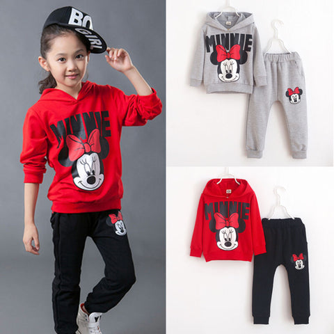 Goocheer 2Pcs Coat Sweatsuit +Pants Oufits 2-7Y Kids Cotton Clothing Baby  Girls Kids Clothes