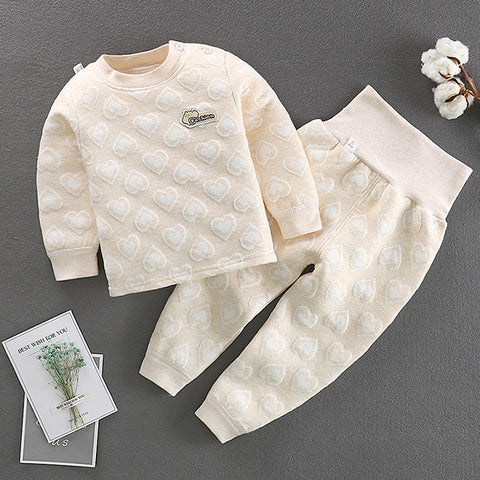 Baby T-shirt High Waist Pants Suit Autumn Winter Children Clothing Set Girls Clothes Casual Kids Long Sleeve Tops Tees Trousers