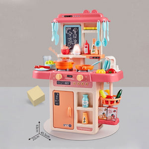 42Pcs/Set Simulation Kitchen Toy Spray Water Dinnerware Children's Toys Cooking Table Set