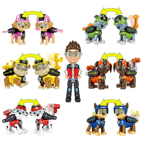 Paw Patrol Dog Toy set Toys Air patrol Aircraft Boat Bus Toy dog Ryder Captain Robot Dog Action Figures Toy for Children Gift