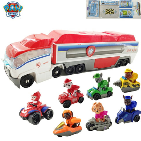 Paw Patrol Dog Toy set Toys Air patrol Aircraft Boat Bus Toy dog Ryder Captain Robot Dog Action Figures Toy for Children Gift