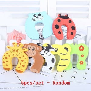 5pcs Baby Child Proofing Door Stoppers Finger Safety Guard Random Holder Lock Safety Guard Finger Protect Kid Toys For Baby Born