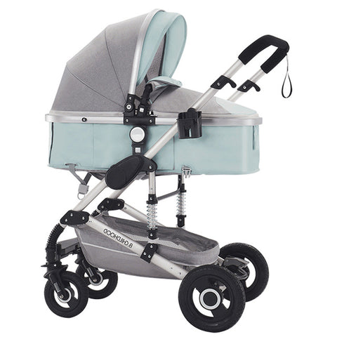 3 in 1 Multifunctional Baby Stroller Folding Carriage High Landscape Gold Red Baby Stroller Newborn Stroller Mother Assistant