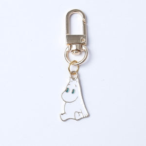 Moomin Mummi keychain cartoon white small  keychain phone metal keychain waterproof 2cm cute keychain