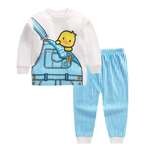 0-2year baby clothes set Winter cotton Newborn Baby boys girls Clothes 2PCS Mickey baby pajamas Unisex kids Clothing Sets