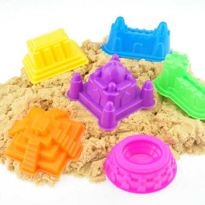 6 Pcs/Set Play Sand Outdoor Toys for Children Summer Seaside Beach toy Baby Building Sand Castle Mold Kids Model Tools Sets