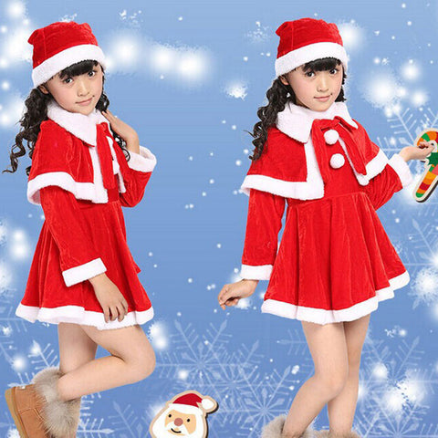 Christmas Santa Claus Suit Top Quality Christmas Costume Suit Baby Boy/Girl 3PCS Kids New Year Children's Clothing Set