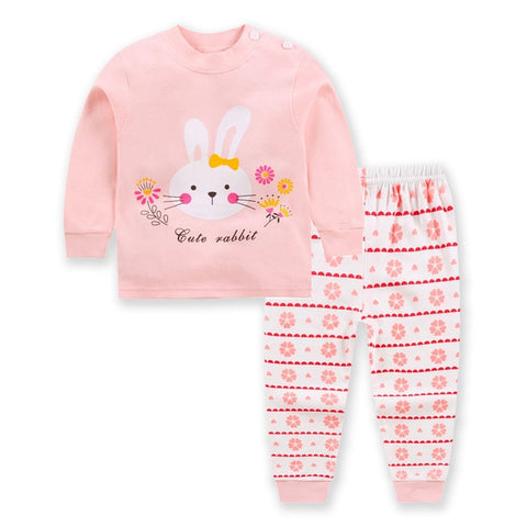 0-2year baby clothes set Winter cotton Newborn Baby boys girls Clothes 2PCS Mickey baby pajamas Unisex kids Clothing Sets