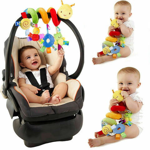 Cute Activity Musical Spiral Crib Stroller Car Seat Travel Hanging Toys Baby Boys Girls Rattles Toy