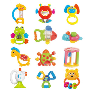 Baby Toys Plastic Hand Hold Jingle Shaking Bell Hand Shake Bell Ring Baby Rattles Toys Newborn Baby 0- 12 Months Teether Toys