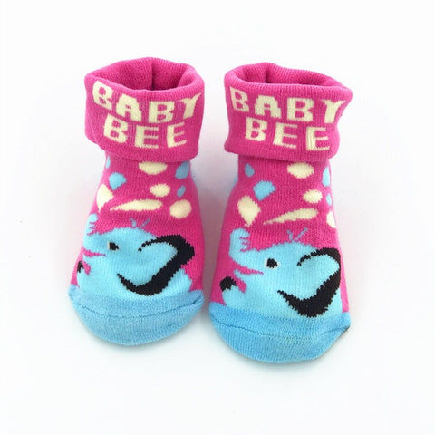 Excellent Quality Baby Girl Foot Socks Funny Happy Socks Newborn Rubber Anti Slip Socks