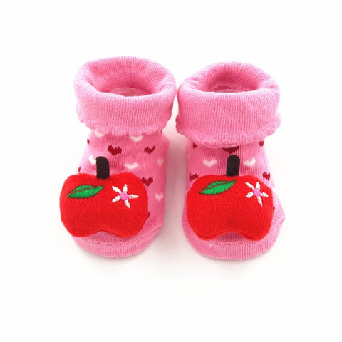 Excellent Quality Baby Girl Foot Socks Funny Happy Socks Newborn Rubber Anti Slip Socks