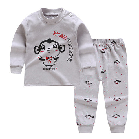 0-2year baby clothes set Winter cotton Newborn Baby boys girls Clothes 2PCS Mickey baby pajamas Unisex kids Clothing Sets