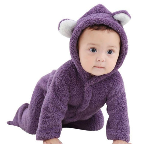 Baby Rompers Newborn Baby Girl Clothes Set Cute 3D Bear Ear Jumpsuit Baby Boy Clothes Set Rompers Warm Baby Clothing Set